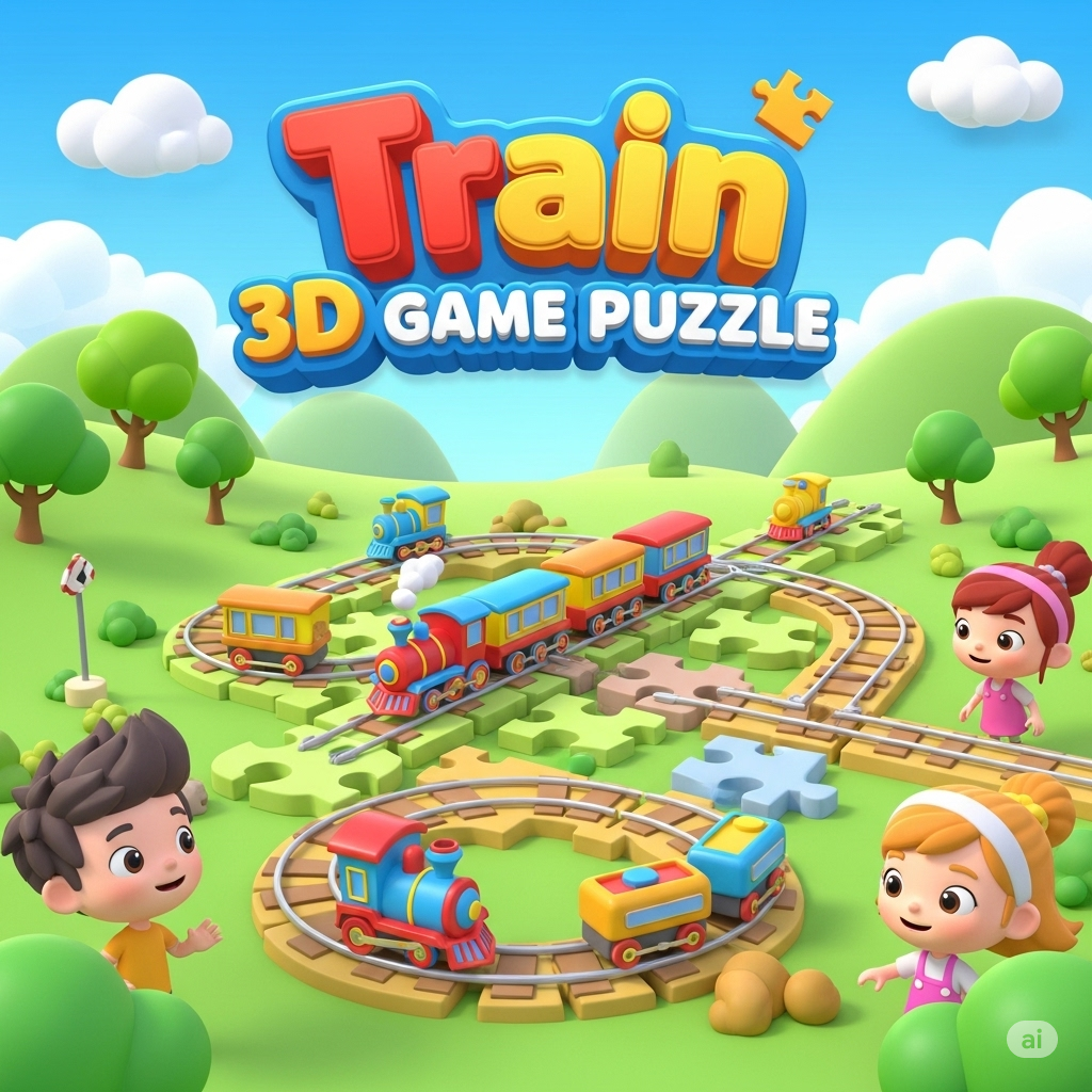Train 3D game puzzle